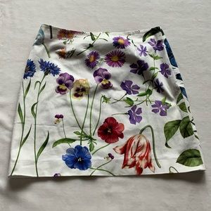 Oscar de la Renta floral-print fitted miniskirt